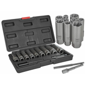 Tvardy Vtičnice 6-19 mm, za poškodovane, strgane vijake, komplet 11 T00130