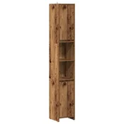 Vidaxl Kopalniška omarica Old Wood 30x30x183,5 cm inženirski les