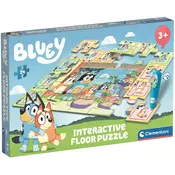 Bluey in prijatelji interaktivna 24-delna talna sestavljanka - Clementoni
