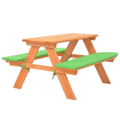 VIDAXL otroška piknik miza s klopema (89x79x50cm), trden les jelke