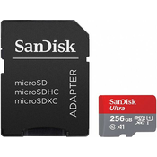 Memorijska kartica SANDISK SDSQUAC-256G-GN6MA, Ultra microSDXC, 256GB, A1 Class 10 UHS-I, 150MB/s + SD Adapter
