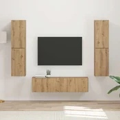 Set TV komoda 6 pcs Umjetnicki hrast Konstruirano drvo