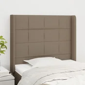vidaXL vidaXL Vzglavje z ušesi taupe 103x16x118/128 cm blago, (20952439)