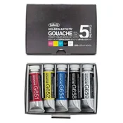 Profesionalne gvaš barve Holbein Artists - osnovni komplet 5 x 15 ml