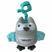 Baby Mix Izobraževalna igrača iz pliša s sponko sova mint