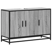 Vidaxl Kopalniška omarica siva sonoma 90x33x60 cm inženirski les