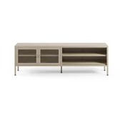 Kremno bela kovinska TV omarica 160x50x35 cm Fayna – Marckeric
