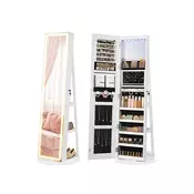 Songmics Omara za nakit 55x55x159 cm bela