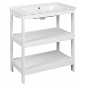 Omarica s policami in umivalnikom ETIDE, 71,5 x 86 x 44 cm, mat bela - Bela mat - 24 - 44.00 - MDF/laminat - Stojalo - Aqualine - ETIDE - 71.50 - Design - 71,5x85x44 cm - 85.00