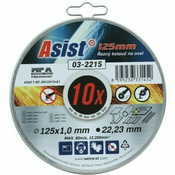 Asist Komplet rezalnih kolutov jeklo/INOX 125 x 1 mm, 10 kosov v kovinski škatli