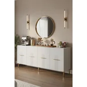 Hanah Home komoda Ida 180, 180 cm, bela / zlatna