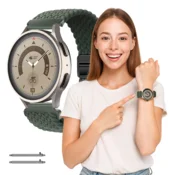 Pašček za Samsung Galaxy Watch 4 5 6 7 40mm 42mm 46mm Classic Pro zelen