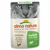 12x70g Almo Nature Holistic Anti Hairball za mačke, s piščancem