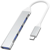 PremiumCord Razdelilnik USB-C na USB 3,2A 3x USB 2.0