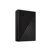 WD My Passport 6TB prenosni zunanji trdi disk (HDD), združljiv z USB 3.0 in USB 2.0, Black, maloprodajna embalaža