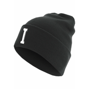 Knitted hat with letter cuff I