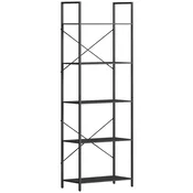 Homestar Knižna omara 5 polic 60x30x1705 cm Črna