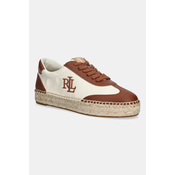 Lauren Ralph Lauren Nizke superge LUIZE  rjava / bela