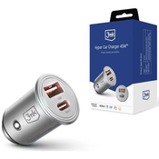 Avtomobilski polnilnik 45W, 1x USB-C + USB-A