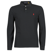Polo Ralph Lauren  Polo majice dolgi rokavi POLO AJUSTE DROIT EN COTON BASIC MESH LOGO PONY PLAYER  Črna