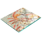 shumee Dekorativna steklena deska za rezanje in serviranje Roza flamingi 60x52 cm