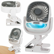 Verkgroup 2v1 aku. 2000mAh LED RGB prenosna klimatska naprava in ventilator USB