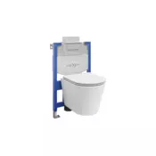 Mexen Rico vgradni WC set Fenix XS-U s straniščno školjko in počasi zapirajočim se sedežem, bel mat - 68530724001