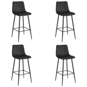 Brandless POZZA hocker - črni žamet/črne noge x 4, (22060681)