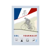 Kolesarski plakat Tourmalet WHYTHARE? 30 cm x 40 cm