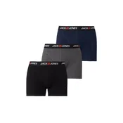 Jack & Jones bokserice 3 pack za muškarce, crna, teget i siva