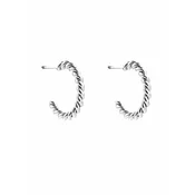 Cala Rose Uhani BRAIDED HOOPS srebrna