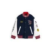 TOMMY HILFIGER Prehodna jakna Varsity mornarska/rumena/rdeča/bela