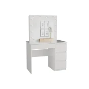 Toaletna mizica Mandeville 156 (Bela) Bela, Ogledalo, 76x98x51cm