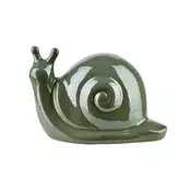 Mondex Mave Green Keramična Figura Polža 19X11X11Cm, (5000191633)