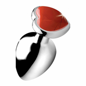 Gemstones – Large Anal Plug Heart - Rdeča