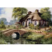 Art puzzle - Puzzle Green Village - 500 kosov