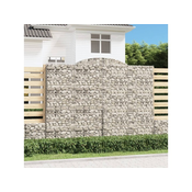 Lucne gabionske košare 13kom 300x50x220/240cm pocincano željezo