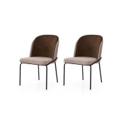 Hanah Home Set trpezarijskih stolica Dore 193 V2, 2 komada, Krem