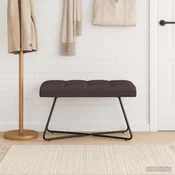 Klop s gumbnim oblazinjenjem Temno rjava 80 x 40 x 46 cm Blago