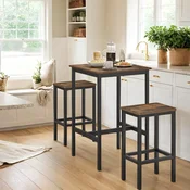 Songmics Set barske mize 60x60x90 cm rjave barve