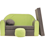 Otroški kavč Forest - zeleno-siv