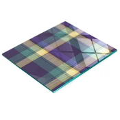 shumee Trpežna in elegantna steklena kuhinjska deska z mrežastim teksturnim vzorcem 60x52 cm