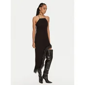 Patrizia Pepe Cocktail obleka 8A1384 A060 Črna Slim Fit