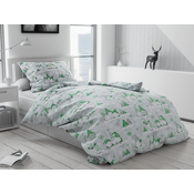 Bombažna posteljnina CHRISTMAS ELF zelena Dimenzije posteljnine: 70 x 90 cm | 140 x 200 cm