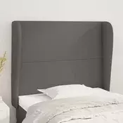 Vidaxl vidaXL Vzglavnik s krilci siv 83x23x118/128 cm umetno usnje