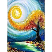 shumee Diamantno vezenje Čarobno drevo - pozno poletje 40x50
