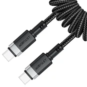 Polnilni in podatkovni 60W USB-C v USB-C kabel Acefast C14-03 - 1.2m - black
