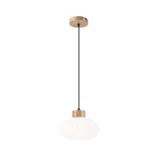Luster na sajli HARMONY 1xE27/15W/230V precnik 25 cm bela/hrast