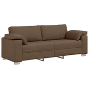 Sofa za 3 osobe Smeda 220 cm tkanina