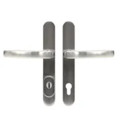 Okov vratnega profila RICHTER RHD 0041 ZB (inox), klika-klika, Odprtina za cilindrični vložek PZ, RICHTER Mat nerjaveče jeklo, 92 mm